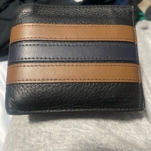 Coach Men’s Leather Wallet in Black and brown
